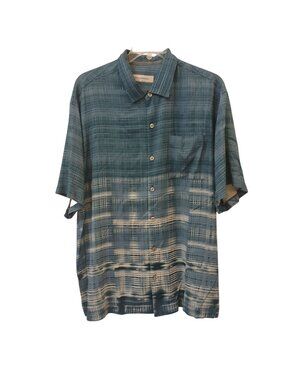 Tommy Bahama 1XB Mens Button Short Sleeve 100% Silk Shirt Casual Relax Camp #L43